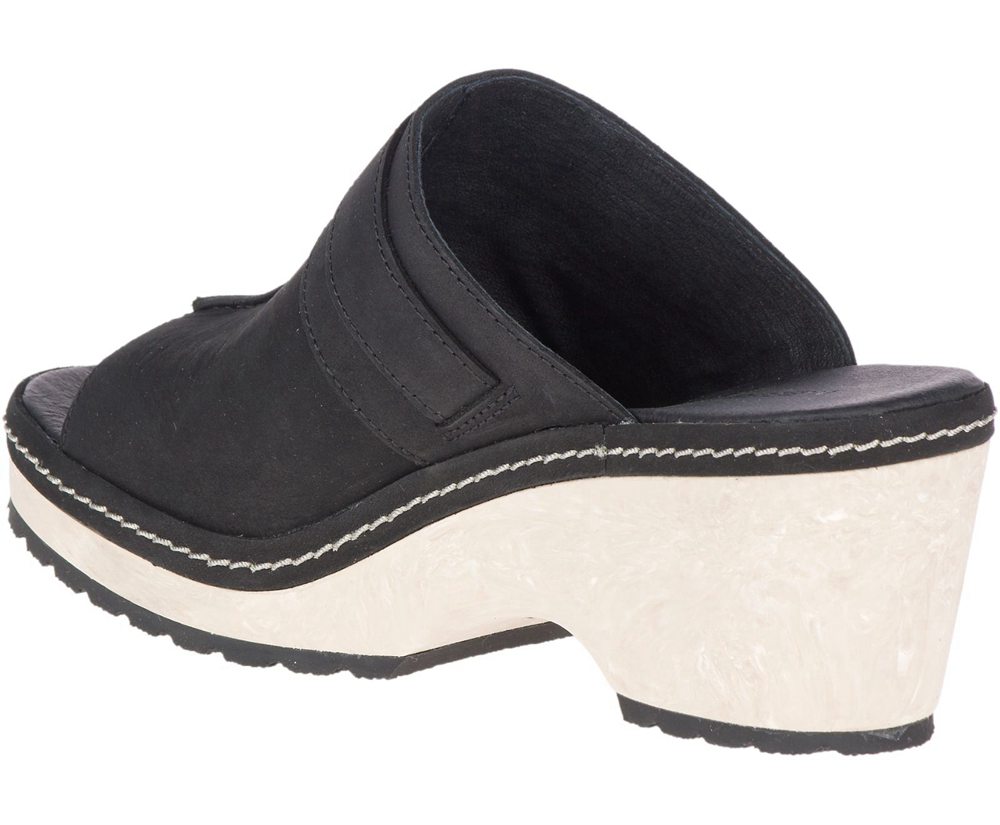 Merrell Sandals Black - Halendi Slide - Womens 96HYCUMOZ